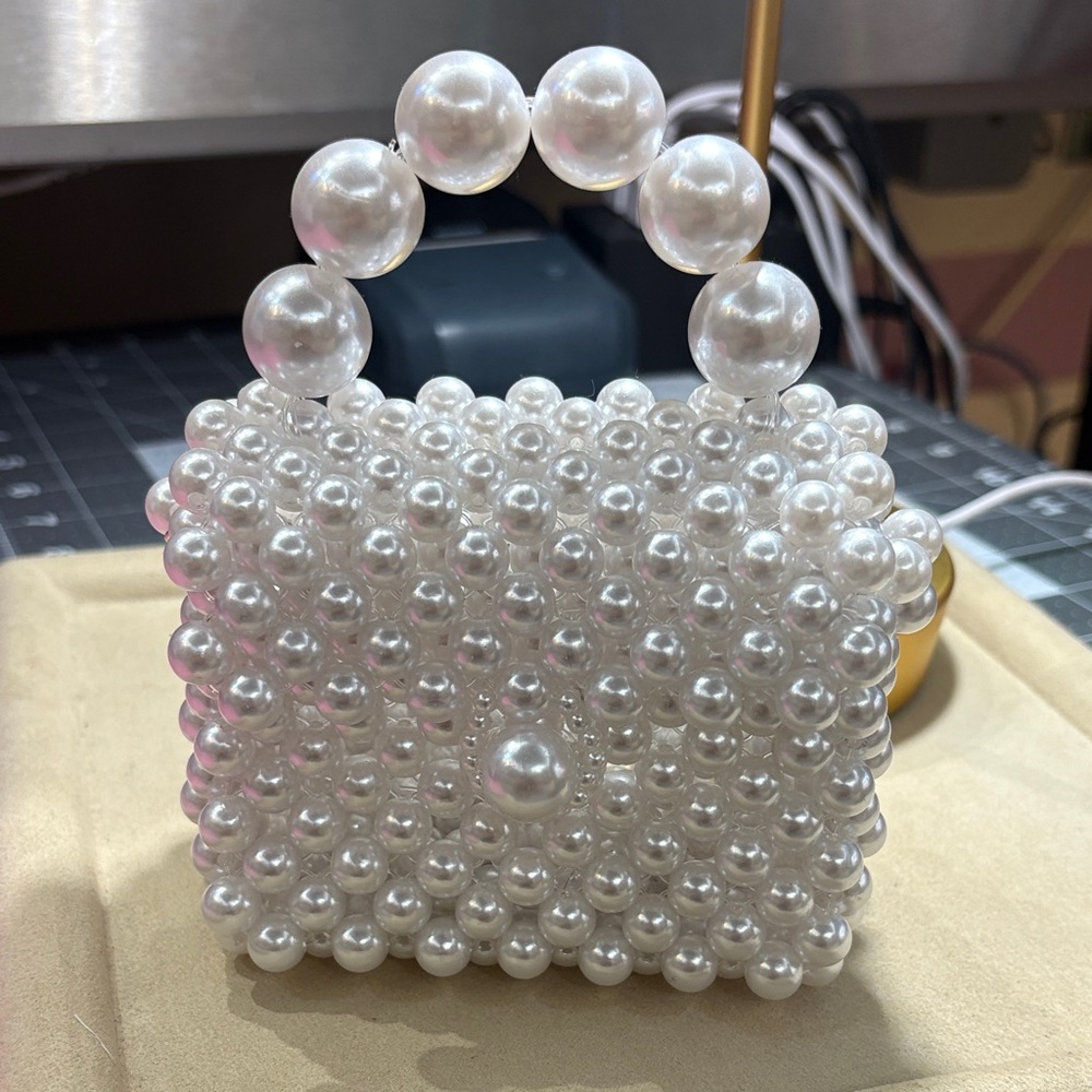 Elegant Pearl Beaded Handbag